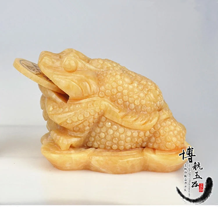

Ручная гравировка, искусство, топаз, нефрит, три фута, золотые украшения, Цикада ZHAOCAI, Жаба, офисное обогащение, деловые подарки
