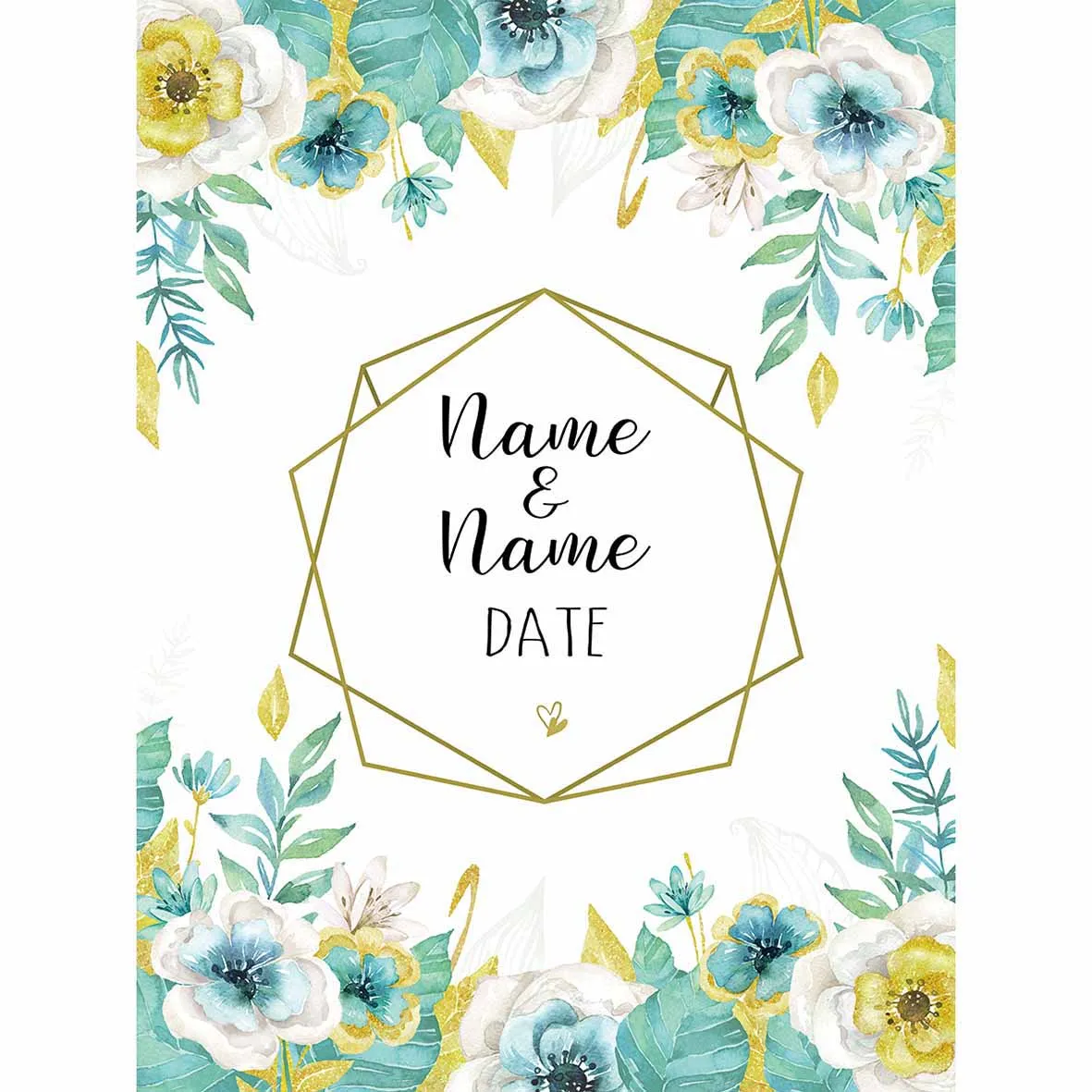 Allenjoy акварельный фон для свадебной вечеринки Цветы Листья геометрический