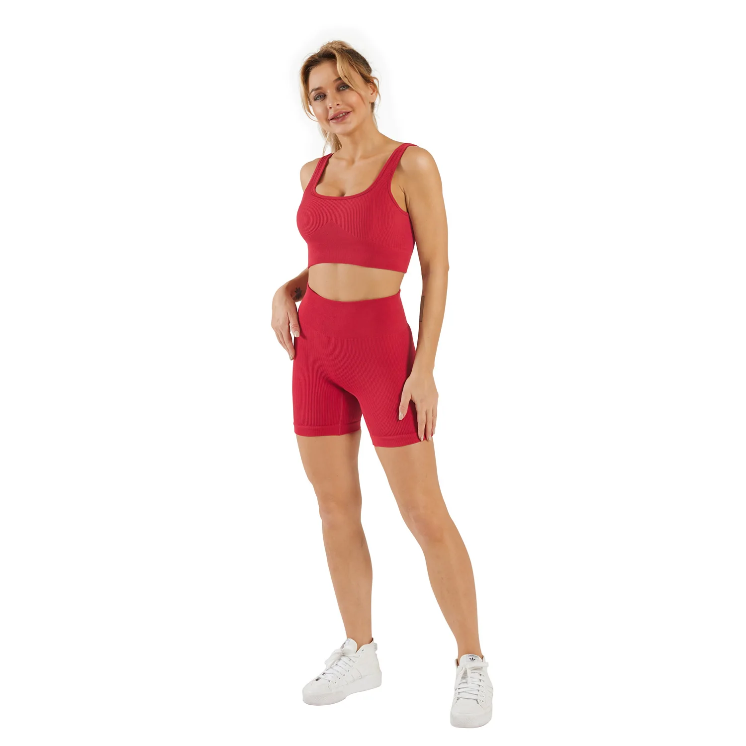 

2021 new seamless yoga workout clothes seamless workout ins tight peach hips