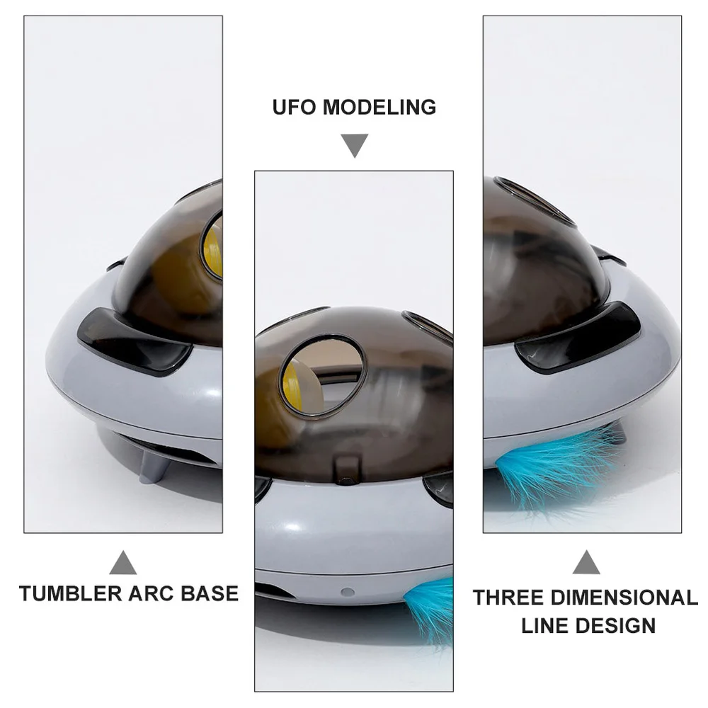 

1 Set Cat Track Balls Turntable with Teasing Feather Creative Pet Plaything