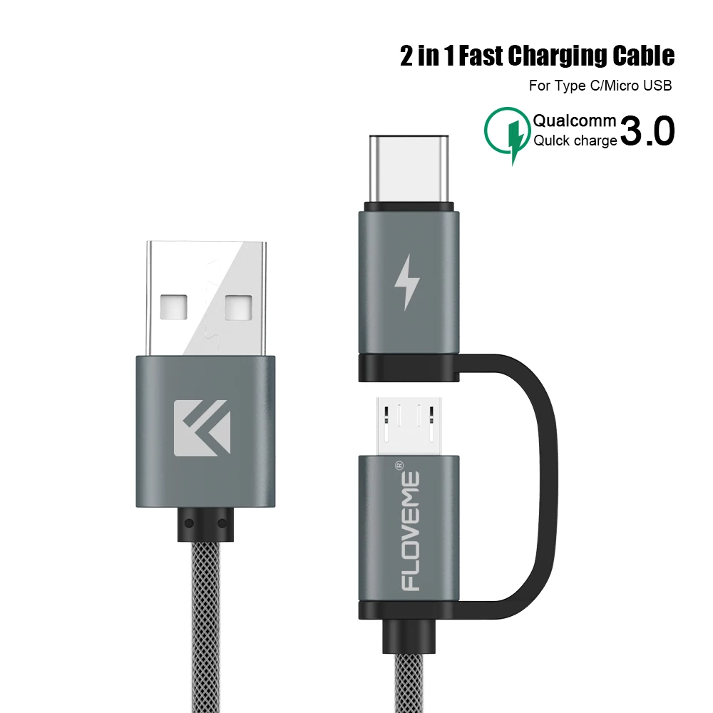 Кабель Micro USB Type C FLOVEME QC 3 0 2 8a кабель для быстрой зарядки Samsung S9 S8 Plus Xiaomi Huawei Mate 20
