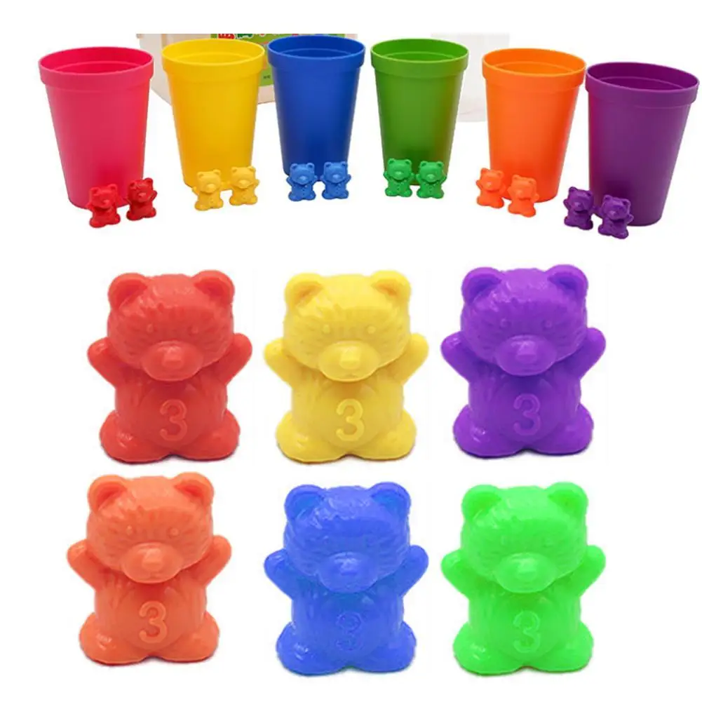 

Early Education Toy Rainbow Weight Counting Bear Color Classification Kids Gift