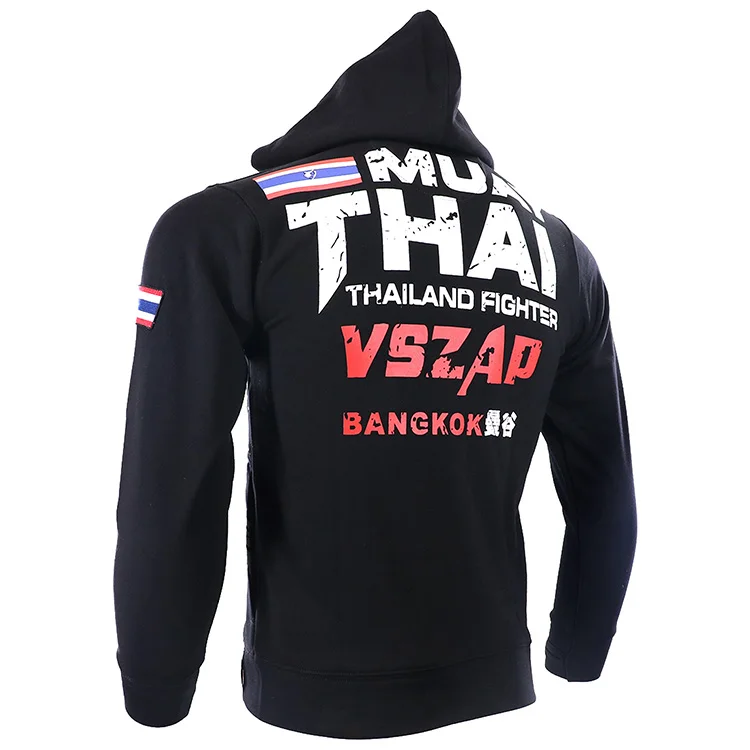 VSZAP MMA толстовки с длинными рукавами Муай Тай боксер утепленная дышащая Толстовка для мужчин