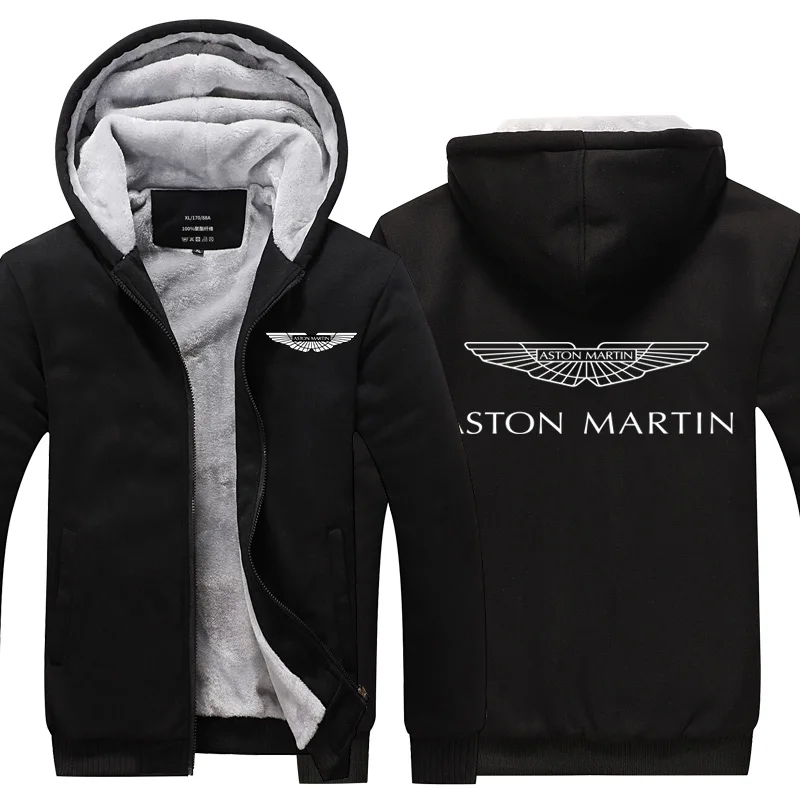 

Aston Martin Menâ€™s Clothing Winter Fashion Outwear Thicken Jacket Slim Fit Zipper Hooded High Quality Casual Fleece Warm Hoodies