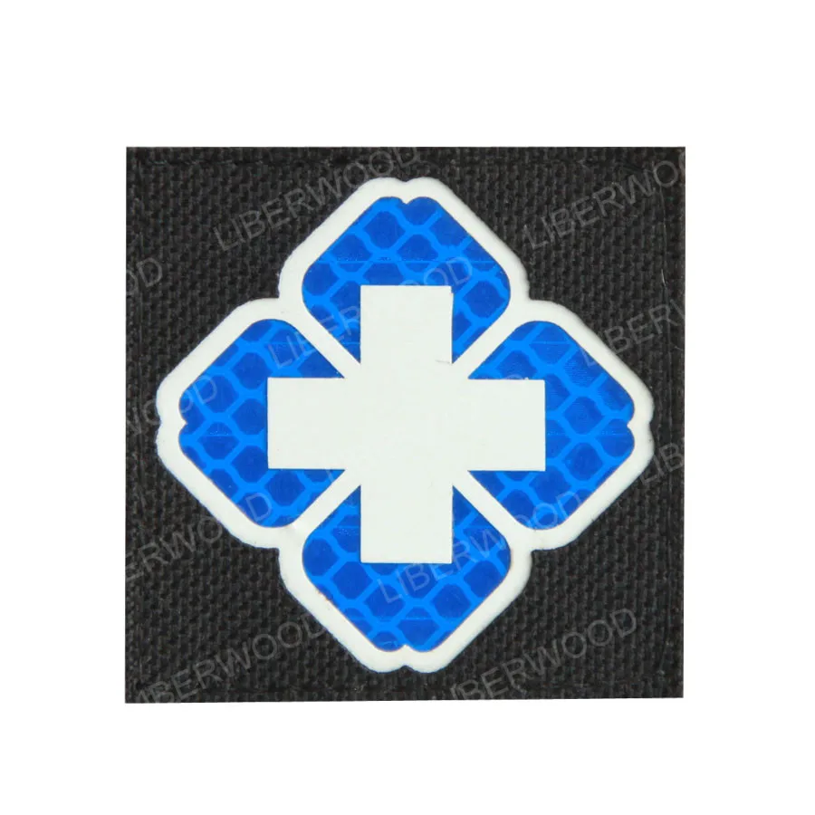 Светоотражающий медицинский EMT Star of Life многоцветный спасательный IR Chapter армейский значок крест тактический боевой аппликация эмблем обруч и петля - Цвет: 5