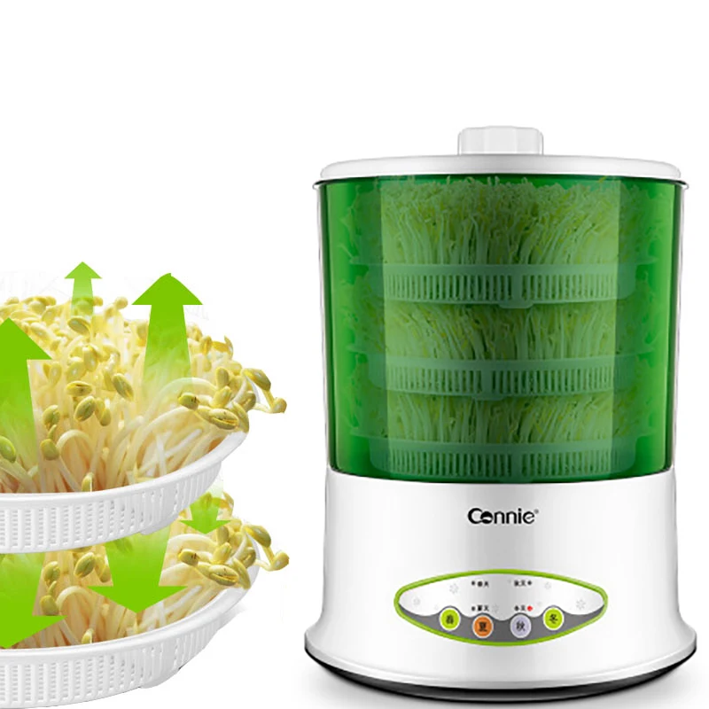 

10L Bean Sprouts Machine Intelligent Home Double layer Fully Automatic Intelligent High Capacity Soybean Green Bean Sprouts