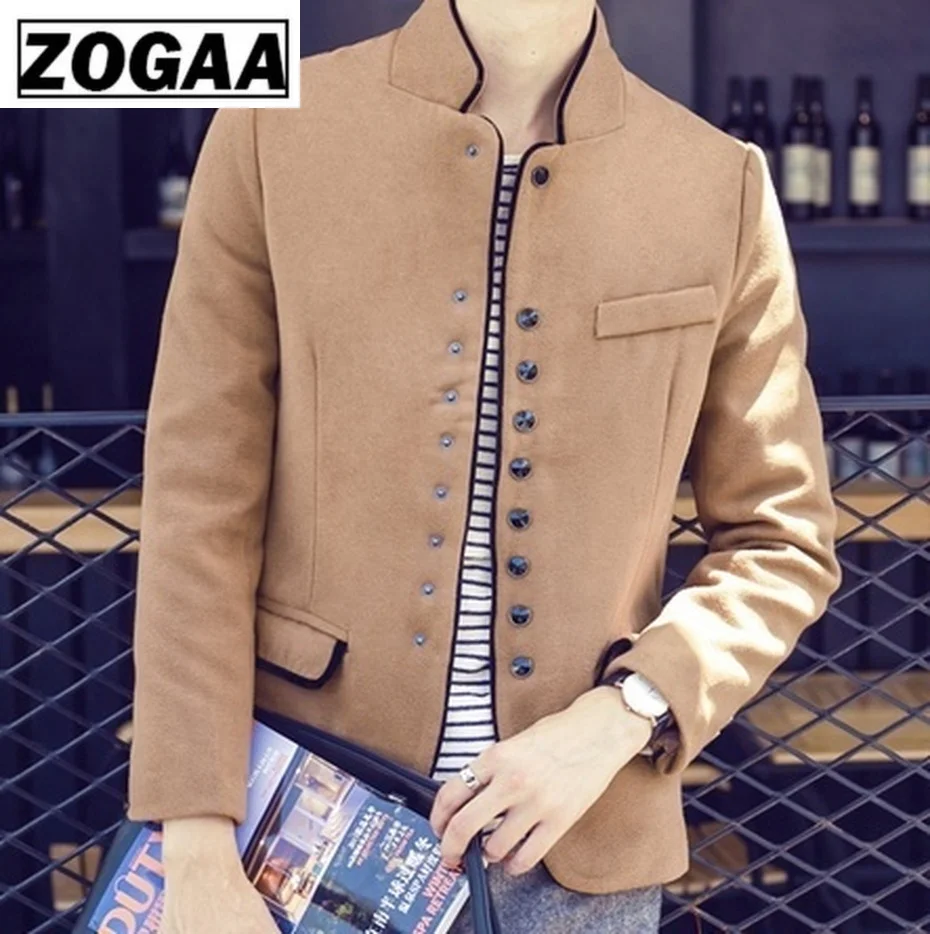 ZOGAA мужские повседневные куртки пальто приталенный Блейзер костюмы для мужчин