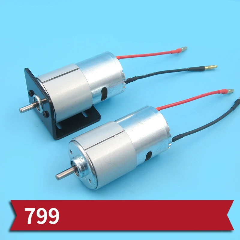 

Bait Boat High Torque 799 Motor DC12V-24V Brushed Motor Double Bearing Motors in 5mm Shaft for RC Boats Power System Parts