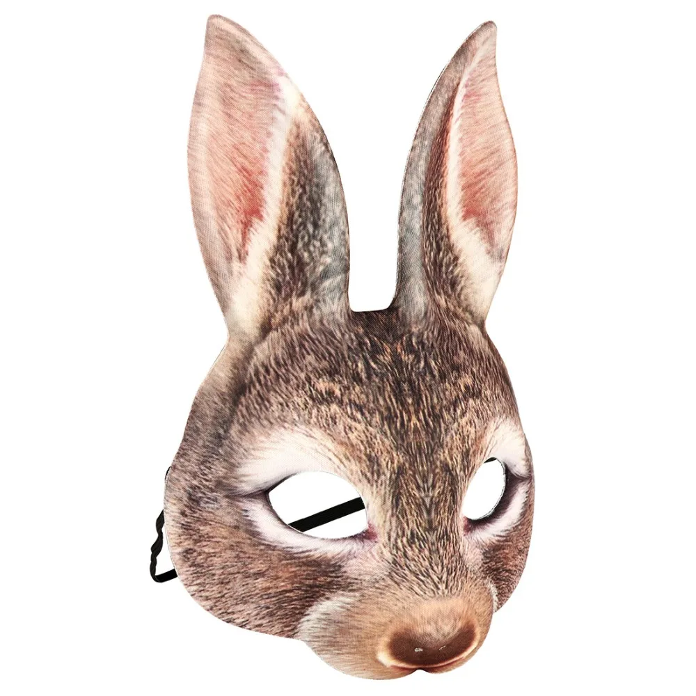 April Fools' Day аксессуары Косплей Кролик Реалистичные Маски Masker Mascaras Animales реквизит маска на Хэллоуин унисекс карнавал