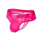 Новое СУПЕР ТОНКОЕ Мужское нижнее белье, мужские трусы, мужские стринги, нижнее белье из ледяного шелка, сексуальное Танга Hombre, дышащее нижнее белье-шорты