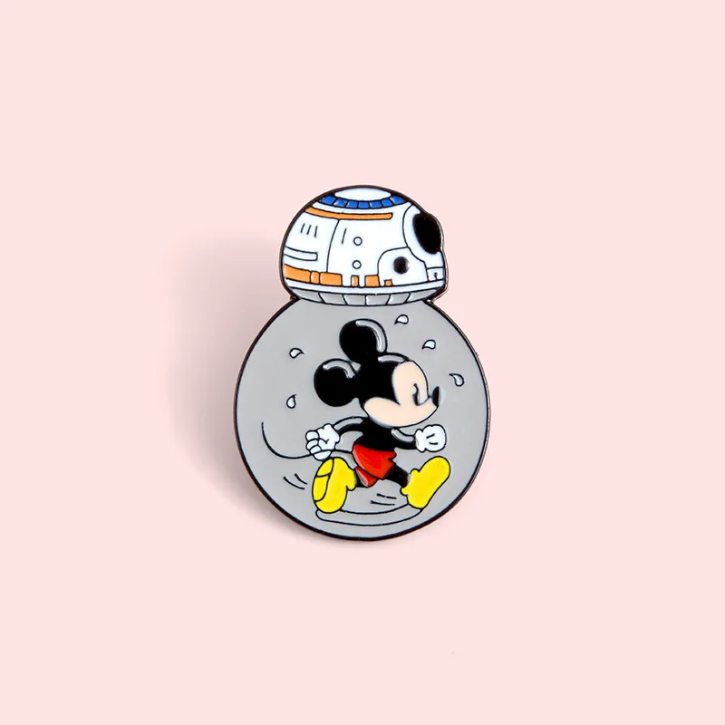 

Cute Cartoon Mouse Robot Brooch Badges Alloy Bag Shirt Enamel Pins Broches for Men Women Badge Pins Brooches Jewelry Accessories