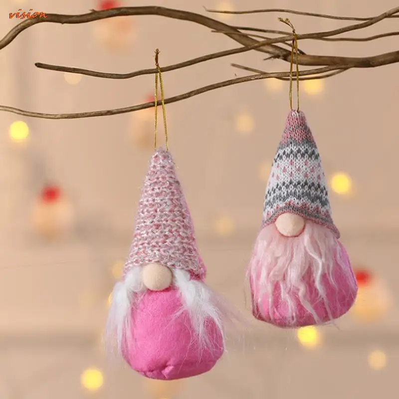 

New Christmas Ornaments Faceless Shenlin Old Man Dwarf Star Love Triangle Plush Pendant Santa Gift Home Decoration