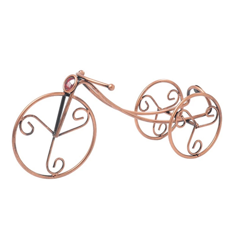 

Vintage Tricycle Shaped Wine Holder Wrought Iron Bike Wine Bottle Rack Organizer
