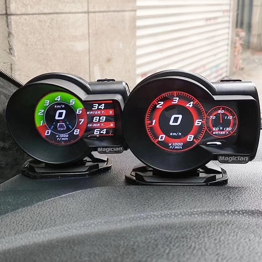 Цифровой Автомобильный прибор Magician OBD2 F835 измеритель скорости температуры воды