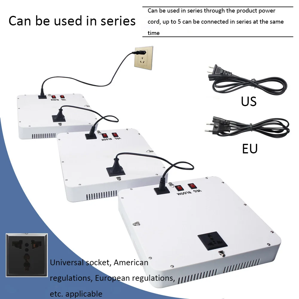 Светодиодный фитоламп для растений LED Grow Light с чипами LED Phyto, полный спектр освещения для растений в помещении с 3 режимами включения.