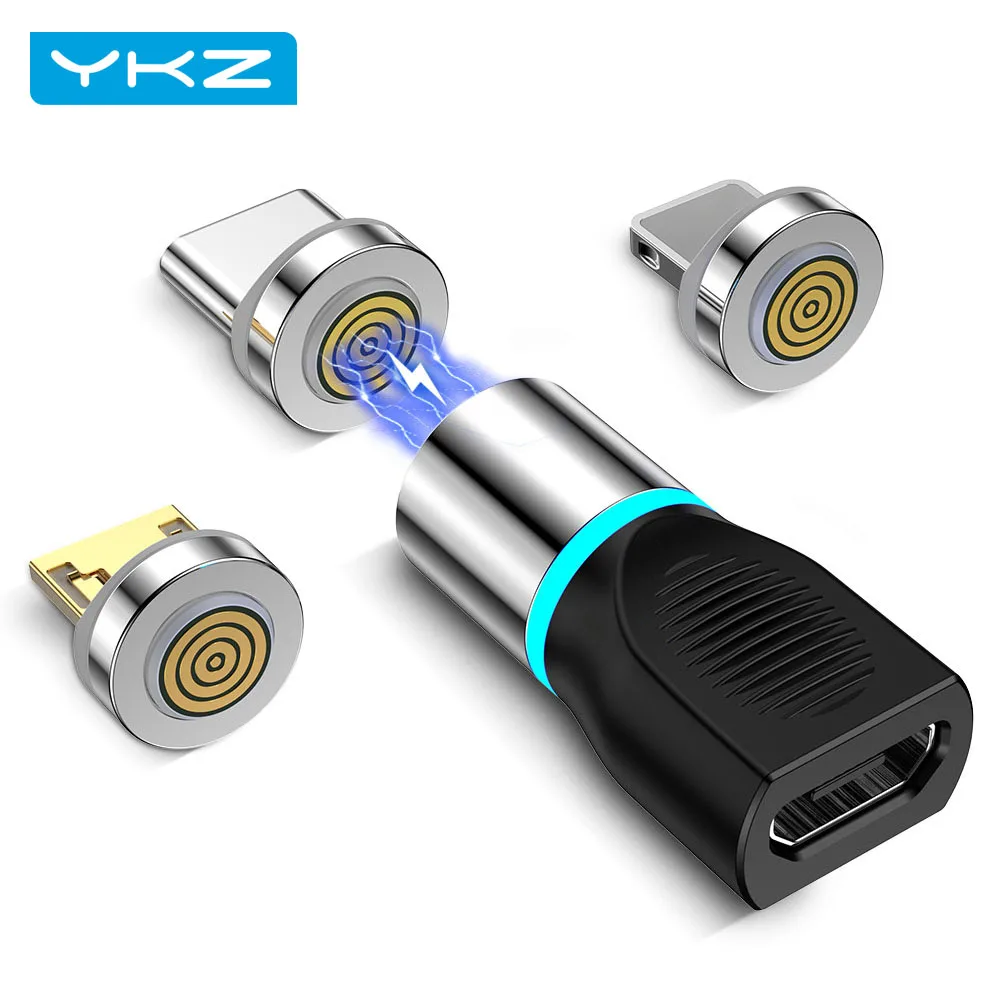Магнитный адаптер Type C Micro USB для освещения Конвертер Разъем поддержка зарядки