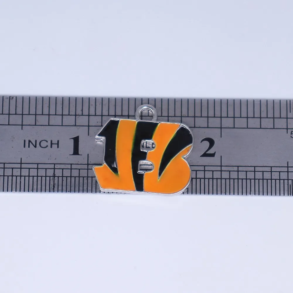 Металл оранжевый черный цвет эмаль B символ Шарм хоккейные Спортивные Подвески
