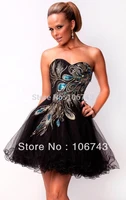 free shipping best seller black new fashion 2018 tulle sexy ombre vestidos formales short embroidery gown bridesmaid dresses