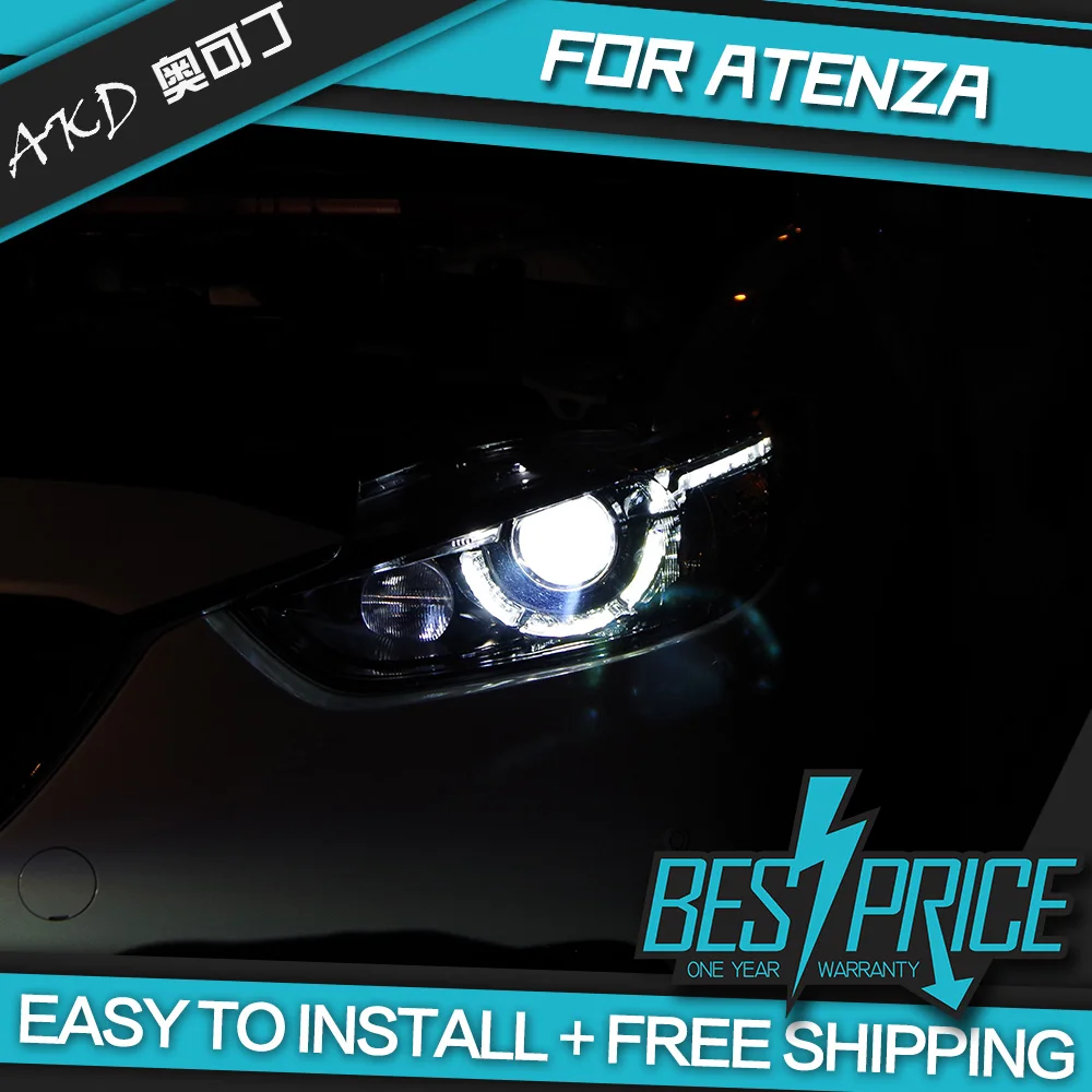 АКД автомобилей Стайлинг фар для Mazda 6 Mazda6 Atenza 2013 2016 фары светодиодный ходовые