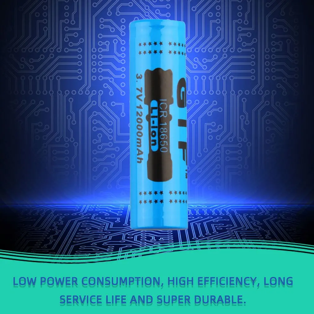 Безопасный 18650 3 7 V 12000mAh литий ионный аккумулятор для Светодиодный фонарь фонарик