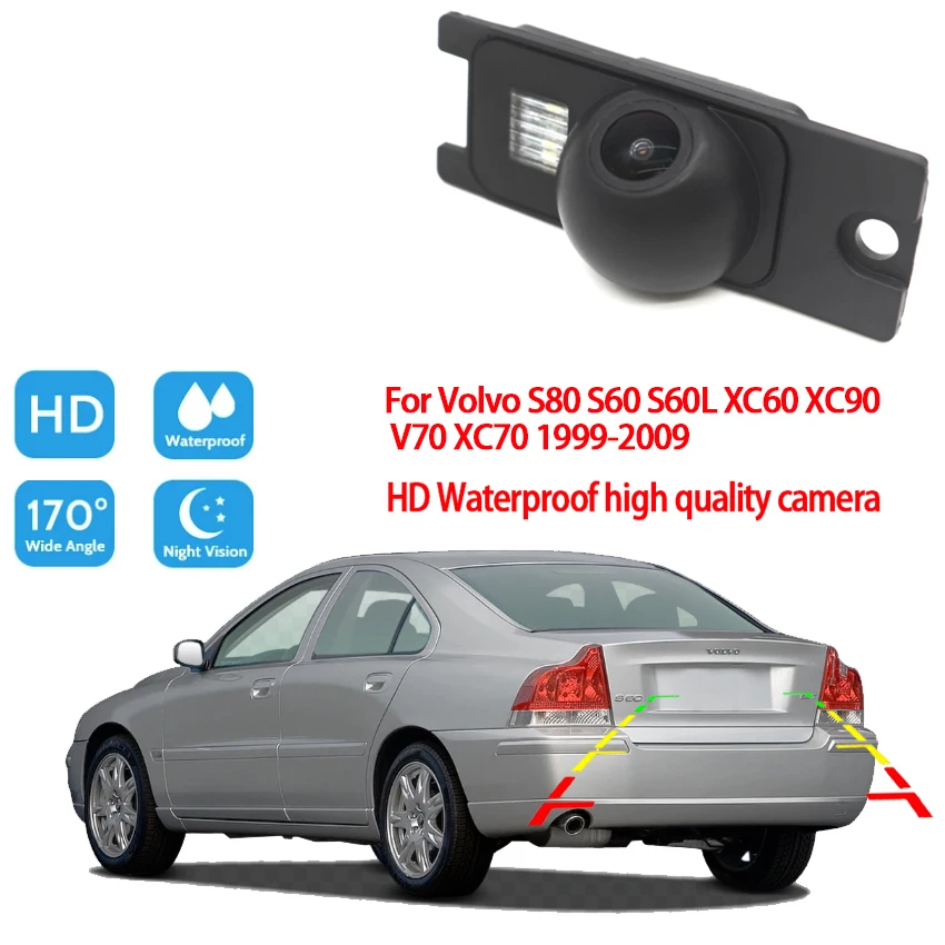 Car Rear View Camera For Volvo S80 S60 S60L XC60 XC90 V70 XC70 1999-2009 Car Back Up Reverse Parking Camera CCD HD Night Vision