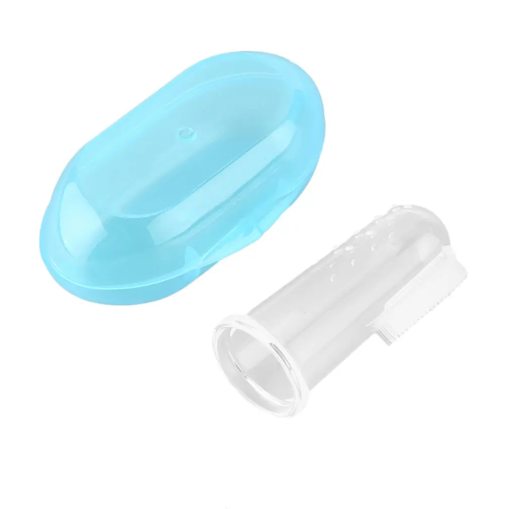 

Dental Care Baby Toothbrush Kids Silicone Finger Brush Clear Massage Soft Teether With Box For Infant Boy Girl Teeth