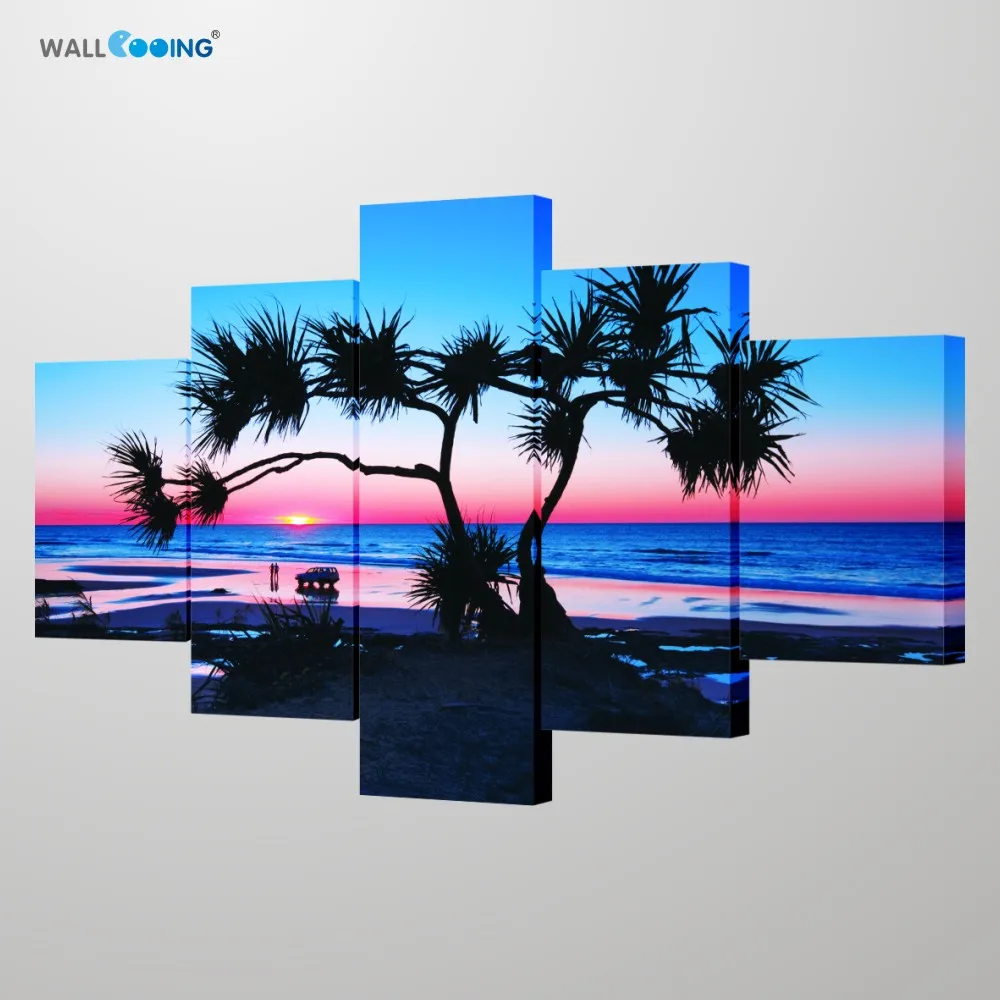 Новинка 2021 изящная Настенная картина на остров Фрейзер Пейзаж Закат