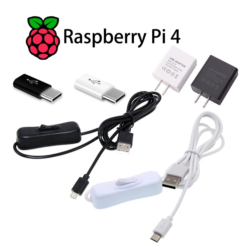 Raspberry Pi 4 usb type C адаптер питания USB зарядное устройство E US штекер для Модель B Micro