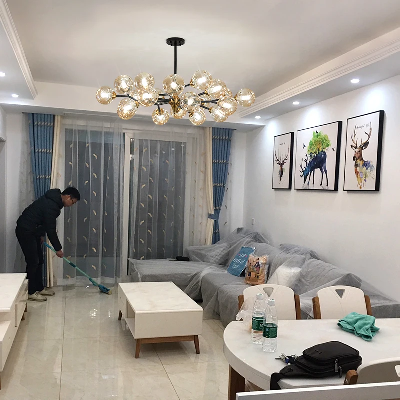 Современная Подвесная лампа светильник с дымчатым серым оттенком освещение для