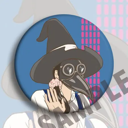 

6pcs/1lot Anime Skull-face Bookseller Honda-san Figure 4888 Badges Round Brooch Pin Gifts Kids Toy