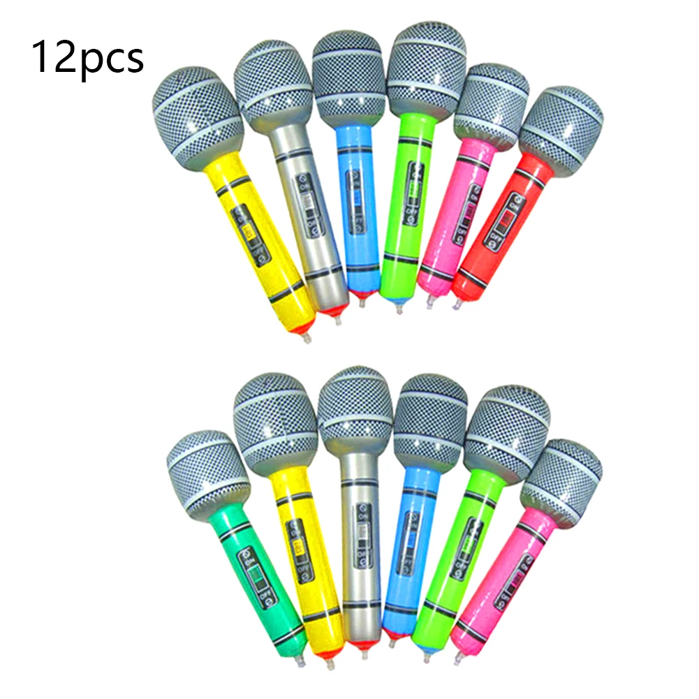 12 шт. надувные микрофон игрушка веселые песни на день рождения диско вечерние
