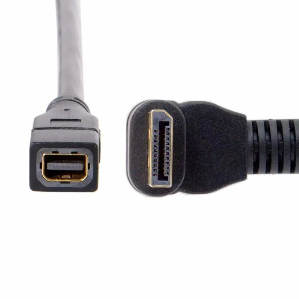 BAAQII вверх/вниз под углом DP Дисплей Порты и разъёмы 90 градусов к MINI DisplayPort Женский