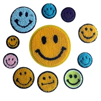 2pcs lovely towel various colors smiling face diy cloth sticker embroidered clothes accessories sticker ironing patch clothes ba