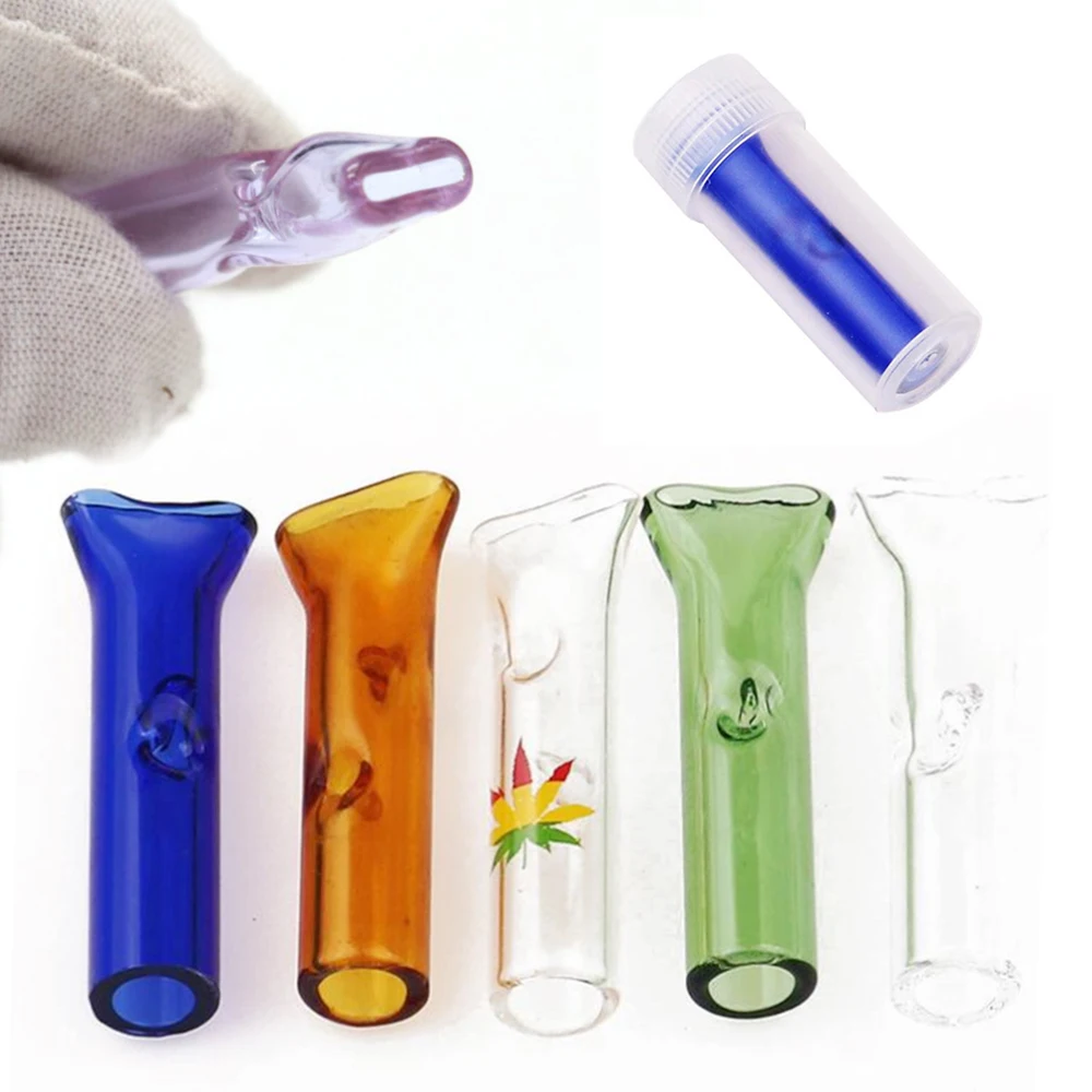 2 шт. Стекло мундштук с фильтром советы для хранения табака портсигар держатель