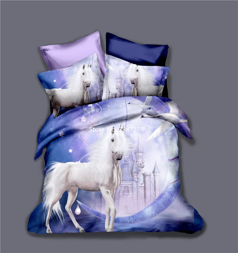 

Fantastic Beauty Unicorn 3D Bedding Printed Home Textile Quilt Cover and Pillowcase Quilt Home Decor Deluxe Full-size Bedding