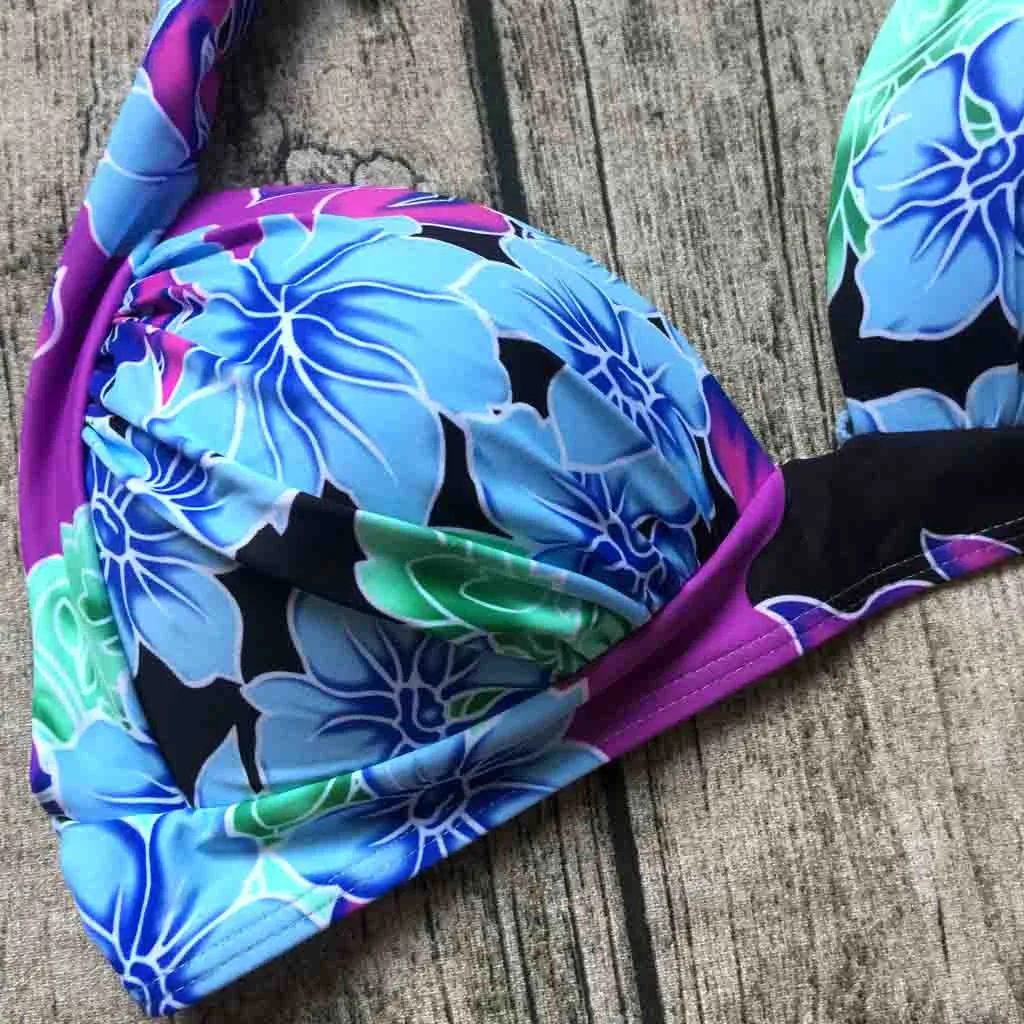 Женский купальник в стиле ретро CHAMSGEND комплект бикини размера плюс с пуш ап и