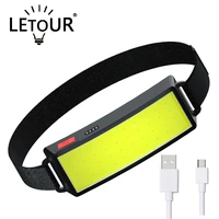 led cob headlamp usb rechargeable super bright headlight outdoor waterproof adjustable head torch for fishing camping running