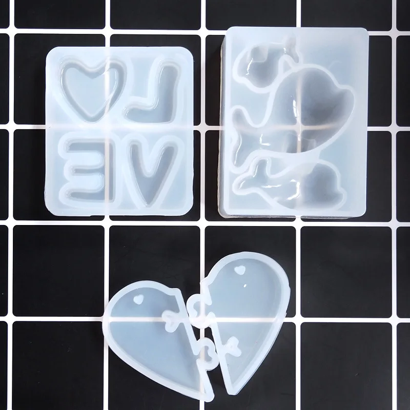 1 шт. Геометрическая подвеска для изготовления влюбленных дельфинов прозрачные