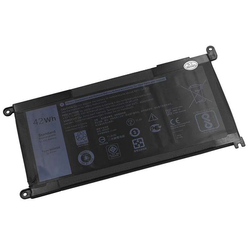 Аккумулятор для ноутбука 11 4 в WDX0R T2JX4 3CRH3 WDXOR Dell Latitude 3189 Inspiron 13 5000 5368 5378 7368 15 5538 5567 5568