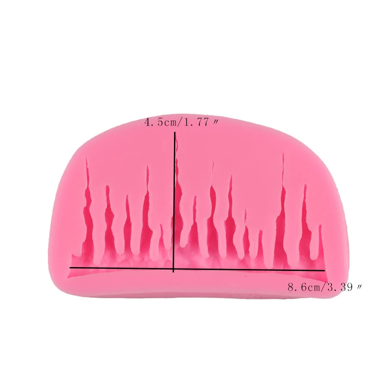 Icicles украшения для торта силиконовая форма сосулька граница Sugarcraft ледяные