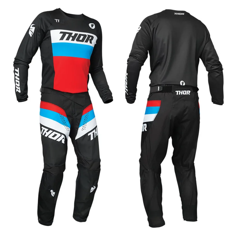 

Новинка 2021, черная Экипировка для мотокросса Rapid FOX, mx комбинированные трикотажные брюки, одежда для мотоцикла, костюм для горного велосипед...