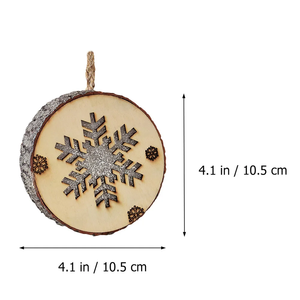 

1 Pc Decorative Christmas Wooden Craft LED Light Wooden Hanging Scene Decor