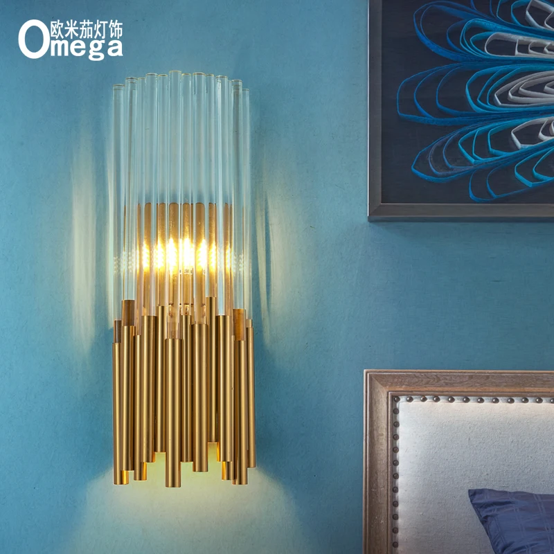 Постмодерн минималистичный светильник роскошный стеклянный настенный модный