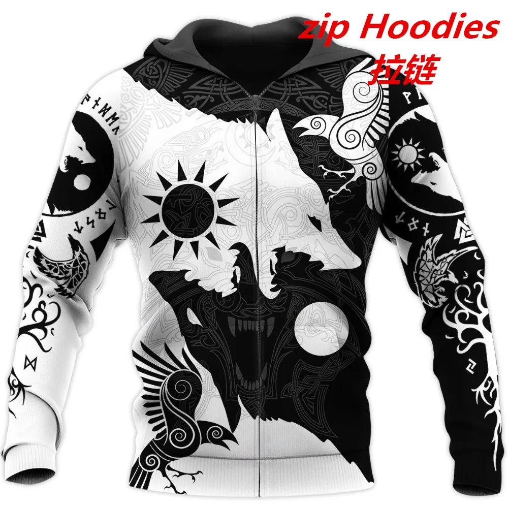 

2020 Новый Джери и Freki Одина 3d во всем печатных Толстовка Harajuku уличная толстовка с капюшоном унисекс Повседневное Топы 5414