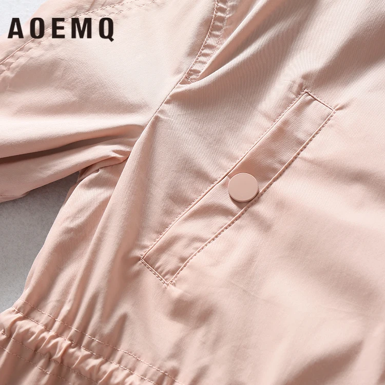 AOEMQ модное пальто в стиле пэчворк цветное хип-хоп Highstreet на молнии регулируемая
