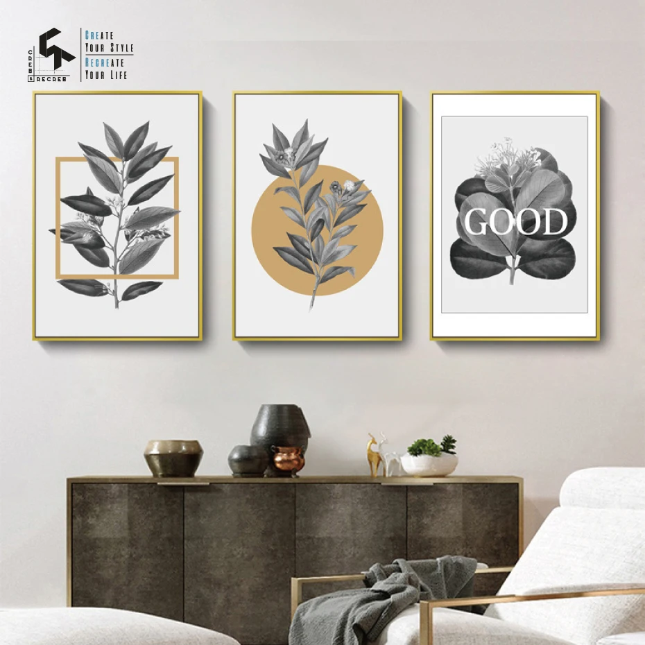 Создать и воссоздать Северный плакат листья плакаты художественная печать на