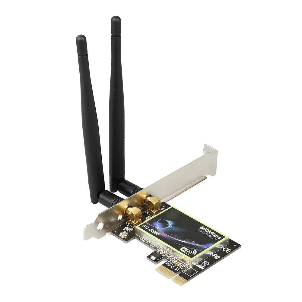 Двухдиапазонный беспроводной адаптер Wi-Fi 2 4G/Φ PCI-E 600 Мбит/с для настольного