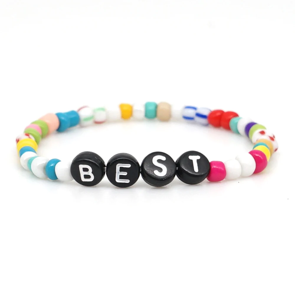 Женский богемный Браслет Shinus пляжные браслеты с буквами ювелирные изделия