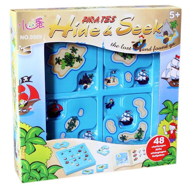 Пираты Hide & Seek IQ настольные игры 48 вызов с раствором книга умные игрушки для детей