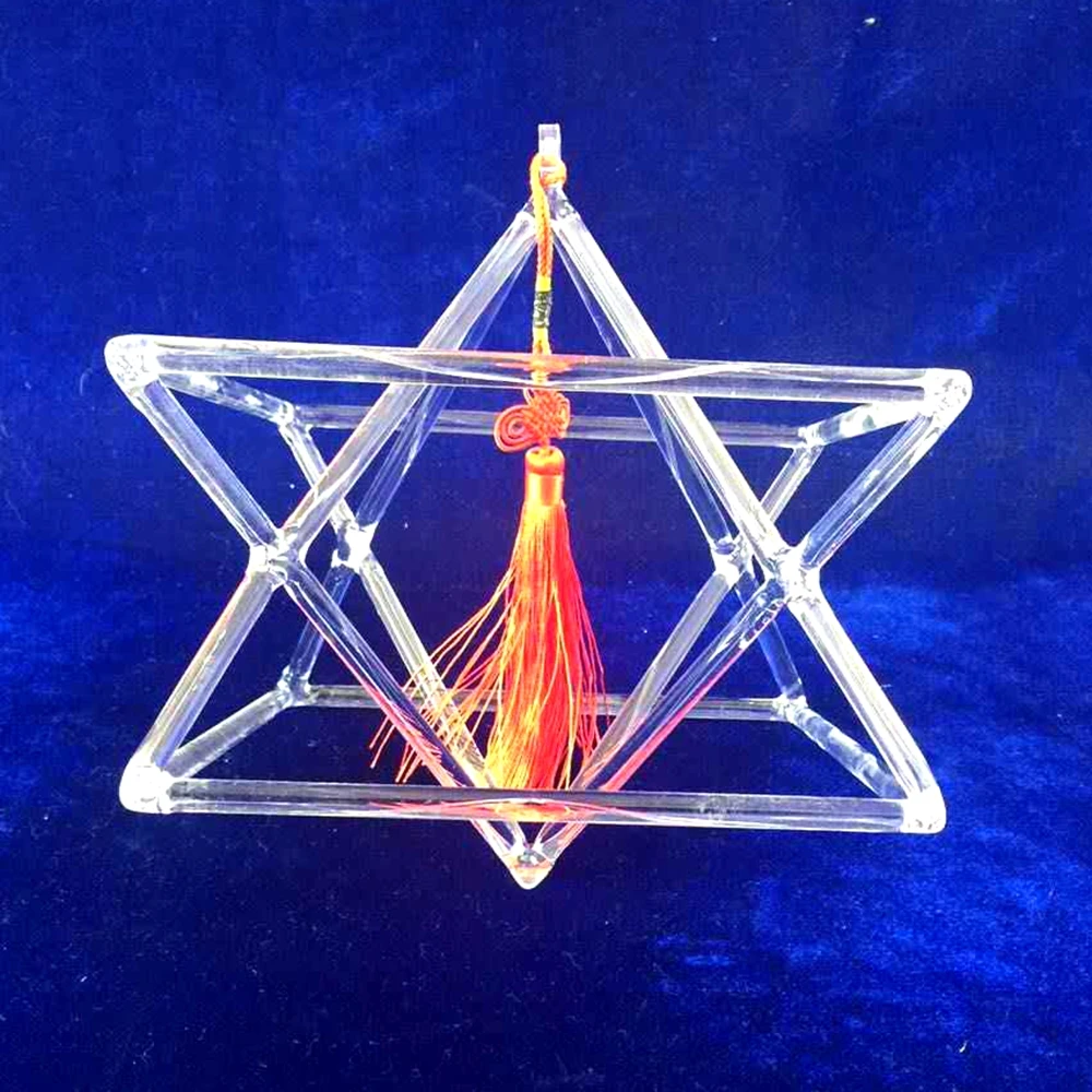 CVNC 9 " Optically Clear Quartz Crystal Singing Merkaba Pyramid | Спорт и развлечения